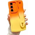 thumbnail image 1 of Compatible with Samsung Galaxy S23 FE 5G Phone Case with Wrist Strap Kickstand,Cute Gradient Case Curly Wave Frame Case Women Camera Protection Soft Shockproof Cover (e), 1 of 7