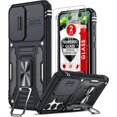 thumbnail image 1 of Compatible for Samsung Galaxy S23 FE Case: [NOT FIT S24 FE] S23FE Case with Slide Camera Cover + 2X Tempered Glass Screen Protector, Military-Grade with Kickstand for Galaxy S 23FE, Black, 1 of 24