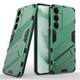 thumbnail image 1 of Compatible for Samsung Galaxy S23 FE Heavy Duty Case with Hidden Stand Magnetic Car Mount Holder, Hybrid Rugged Shockproof Anti-Scratches Cover Compatible with MagSafe for Galaxy S23 FE, Green, 1 of 8
