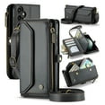 thumbnail image 1 of Compatible with Samsung Galaxy S23 FE Wallet Case, 10 Card Slots & 1 Zipper Coin Pocket & 1 Cash Slot & 1 Cash Pocket & Lanyard & Crossbody Strap & Kickstand & RFID Blocking Phone Case, Black, 1 of 9