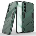 thumbnail image 1 of Compatible for Samsung Galaxy S23 Heavy Duty Case with Hidden Bracket Magnetic Car Mount Holder, Hybrid Rugged PC + Soft TPU Shockproof Anti-Scratches Cover Support Wireless Charging, Green, 1 of 6