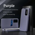 thumbnail image 1 of Compatible WIth Samsung Galaxy S23 Phone Case,Flip Cover,With Card Slots,With Intelligent Window,PU Leather Shockproof Anti-fall Thin Fit Phone Case for Samsung Galaxy S23,Purple, 1 of 7