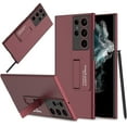 thumbnail image 1 of Compatible Samsung Galaxy S23 Phone Case with Kickstand Wine Red,Thin Shockproof Hard PC Bumper Slim Case for Samsung S23 Case Women,Protective Cover for Galaxy S23 Case,Samsung S23 Phone Case, 1 of 14