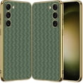 thumbnail image 1 of Compatible Samsung Galaxy S23 Plus Case 5G Leather,Slim Fit Electroplate Silicone Cover with Camera Protection Shockproof Rugged Protective Samsung S23+ Case for Galaxy Plus S23 Phone Case Green, 1 of 14