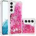 thumbnail image 1 of Compatible with Samsung Galaxy S23 Plus Case Liquid Glitter Cute Stylish Slim Silicone Quicksand Sparkle Shockproof Protective for Women Girls Case for Galaxy S23 Plus Cherry Blossoms YB, 1 of 12