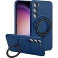 thumbnail image 1 of Compatible for Samsung Galaxy S23 Plus Case with Magnetic Ring Holder [Compatible with Magsafe & Camera Lens Protector] Soft TPU Shockproof Kickstand Phone Case for Galaxy S23 Plus Dark Blue, 1 of 12