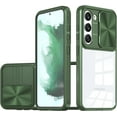 thumbnail image 1 of Compatible With Samsung Galaxy S23 Plus Case Shockproof, Samsung S23 Plus Phone Case Silicone With Slide Camera Lens Protector Galaxy S23 Plus Case Transparent Protective Cases for Women (Olive green), 1 of 12