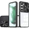 thumbnail image 1 of Compatible With Samsung Galaxy S23 Plus Case Shockproof, Samsung S23 Plus Phone Case Silicone With Slide Camera Lens Protector Galaxy S23 Plus Case Transparent Protective Cases for Women Girls (Black), 1 of 12