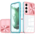 thumbnail image 1 of Compatible with Samsung Galaxy S23 Plus Case Shockproof, Samsung S23 Plus Phone Case Silicone with Slide Camera Lens Protector Galaxy S23 Plus Case Transparent Protective Cases for Women (Pink Cyan), 1 of 12