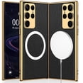 thumbnail image 1 of Compatible Samsung Galaxy S23 Plus Leather Case [Compatible with MagSafe],Magnetic Hybrid Electroplate Leather Silicone TPU Shockproof Protective Case for Galaxy S23 Plus Phone Case Slim Black, 1 of 14