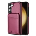 thumbnail image 1 of Compatible With Samsung Galaxy S23 Plus Magnetic Detachable Wallet Case,PU Leather Back Flip Kickstand,[Compatible With Magsafe],With Card Slots,Shockproof Rugged Phone Case Cover,Red, 1 of 11