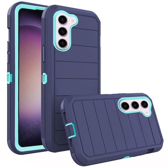Compatible with Samsung Galaxy S23 Plus S23+ 5G Phone Case Hybrid Rugged Shockproof Hard Protective Drop Proof Full Body Heavy Duty Mobile Cell Cover for S23plus 23S + S 23+ SM-S916U Women Men Blue