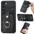 thumbnail image 1 of Compatible with Samsung Galaxy S23 Plus Wallet Case with Card Holder, Premium Leather 360° Rotation Ring Holder Kickstand Shockproof Phone Case Cover for Samsung Galaxy S23 Plus, Black, 1 of 9