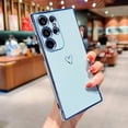 thumbnail image 1 of Compatible with Samsung Galaxy S23 Ultra 5G Case,Love Heart Pattern Electroplated Design Soft TPU Shockproof Protective Case Full Camera Lens Protection Cover for Samsung Galaxy S23 Ultra-Blue, 1 of 11