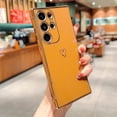 thumbnail image 1 of Compatible with Samsung Galaxy S23 Ultra 5G Case,Love Heart Pattern Electroplated Soft TPU Shockproof Protective Phone Case Full Camera Lens Protection Cover for Samsung Galaxy S23 Ultra-Brown, 1 of 10