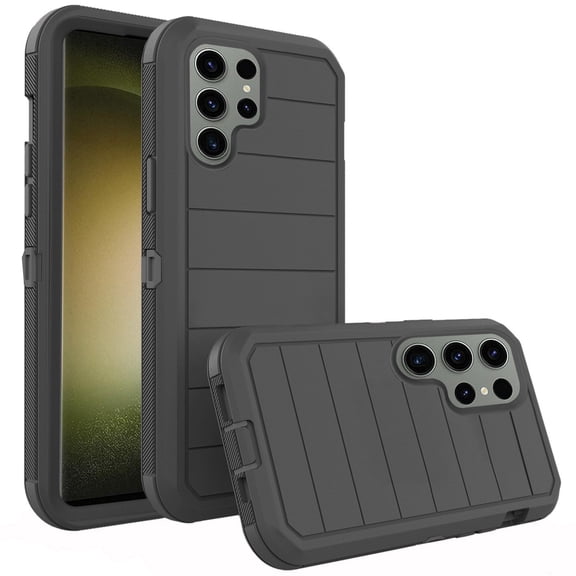 Compatible with Samsung Galaxy S23 Ultra 5G Phone Case Hybrid Rugged Shockproof Hard Protective Drop Proof Full Body Heavy Duty Mobile Cell Cover for S23Ultra S 23 23Ultra 6.8 inch Women Men Black