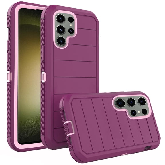 Compatible with Samsung Galaxy S23 Ultra 5G Phone Case Hybrid Rugged Shockproof Hard Protective Drop Proof Full Body Heavy Duty Mobile Cell Cover for S23Ultra S 23 23Ultra 6.8 inch Women Men Purple