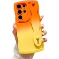 thumbnail image 1 of Compatible with Samsung Galaxy S23 Ultra 5G Phone Case with Wrist Strap Kickstand,Cute Gradient Case Curly Wave Frame Case Women Camera Protection Soft Shockproof Cover (e), 1 of 7