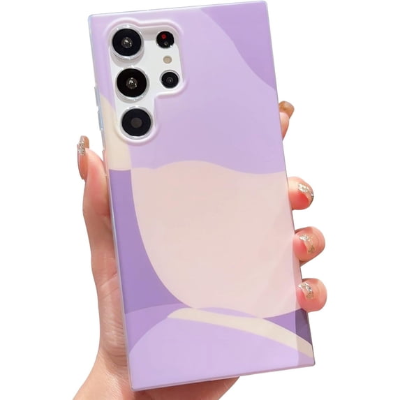 Compatible with Samsung Galaxy S23 Ultra Case 6.8 Inch,Painted Art Pattern TPU Protective Slim Protective Phone Case for Samsung Galaxy S23 Ultra 6.8 inch-Purple