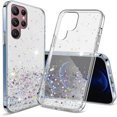 thumbnail image 1 of Compatible with Samsung Galaxy S23 Ultra Case Cute Glitter Clear Sparkly Cases Shockproof Galaxy S23 Ultra Case for Women Girls Silicone Samsung S23 Ultra Phone Case Slim Protective Cover (Clear), 1 of 14