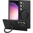 thumbnail image 1 of Compatible with Samsung Galaxy S23 Ultra Case with Magnetic Ring Holder [Compatible with Magsafe & Camera Lens Protector] Soft TPU Shockproof Kickstand Phone Case for Galaxy S23 Ultra Black, 1 of 12