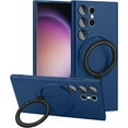 thumbnail image 1 of Compatible for Samsung Galaxy S23 Ultra Case with Magnetic Ring Holder [Compatible with Magsafe & Camera Lens Protector] Soft TPU Shockproof Kickstand Phone Case for Galaxy S23 Ultra Dark Blue, 1 of 12
