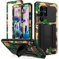 thumbnail image 1 of Compatible with Samsung Galaxy S23 Ultra Case Metal Hard  Phone Case para with Screen Protector and Lens Protector Heavy Duty Military Grade Dustproof [Note The Fingerprints Don't Work]Camouflage, 1 of 12