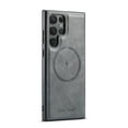 thumbnail image 1 of Compatible with Samsung Galaxy S23 Ultra Magnetic Case, Classic Premium PU Leather TPU Hybrid MagSafe Ultra Slim Protective Skin Friendly Shockproof Case Cover for Samsung Galaxy S23 Ultra, Gray, 1 of 7