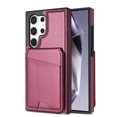 thumbnail image 1 of Compatible With Samsung Galaxy S23 Ultra Magnetic Detachable Wallet Case,PU Leather Back Flip Kickstand,[Compatible With Magsafe],With Card Slots,Shockproof Rugged Phone Case Cover,Red, 1 of 13