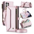 thumbnail image 1 of Compatible with Samsung Galaxy S23 Ultra Wallet Case, 10 Card Slots & 1 Zipper Coin Pocket & 1 Cash Slot & 1 Cash Pocket & Lanyard & Crossbody Strap & Kickstand & RFID Blocking Phone Case, Pink, 1 of 10