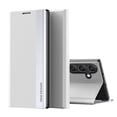 thumbnail image 1 of Compatible with Samsung Galaxy S24, Built-in invisible Stand, Full Protection Shockproof Thin Magnetic Luxury PC Plating + PU Leather Slim Fit Smart Case for Samsung Galaxy S24,White, 1 of 8