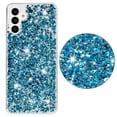 thumbnail image 1 of Compatible with Samsung Galaxy S24 Case Gel Glitter Sparkle Bling Women Girls Cases Cute Rubber Slim Soft Silicone TPU Shockproof Drop Phone Protective Cover for Samsung S24,Blue, 1 of 6