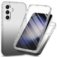 thumbnail image 1 of Compatible with Samsung Galaxy S24 Case,[Non-Yellowing] Transparent 360° Full Body Rugged Slim Shockproof Bumper with Built-in Screen Protector Anti-Scratch Case for Samsung Galaxy S24,Black, 1 of 6