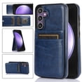 thumbnail image 1 of Compatible with Samsung Galaxy S24 FE Case Wallet with Credit Card Holder, Premium PU Leather Magnetic Clasp Kickstand Heavy Duty Protective Shock Absorbing Phone Cover for S24 FE, Darkblue, 1 of 6