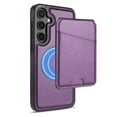 thumbnail image 1 of Compatible With Samsung Galaxy S24 FE Wallet Case,PU Leather,Back Flip Kickstand,Detachable Magnetic Wallet,With Card Slots,Shockproof Rugged Ultra Slim Anti-fall Phone Case Cover,Purple, 1 of 10