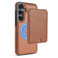 thumbnail image 1 of Compatible With Samsung Galaxy S24 FE Wallet Case,PU Leather,Back Flip Kickstand,Detachable Magnetic Wallet,With Card Slots,Shockproof Rugged Ultra Slim Anti-fall Phone Case Cover,Brown, 1 of 10