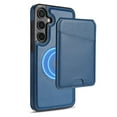 thumbnail image 1 of Compatible With Samsung Galaxy S24 FE Wallet Case,PU Leather,Back Flip Kickstand,Detachable Magnetic Wallet,With Card Slots,Shockproof Rugged Ultra Slim Anti-fall Phone Case Cover,Blue, 1 of 10