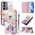 thumbnail image 1 of Compatible for Samsung Galaxy S24 FE Wallet Case, Painting Pattern Premium PU Leather [Credit Card Holder] [Wrist Strap] Flip Stand Feature Purse Case Full Protective Pattern Cover, Landscaping, 1 of 15