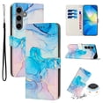 thumbnail image 1 of Compatible with Samsung Galaxy S24 FE Wallet Case for Women with Credit Card Holders, Designed Flip PU Leather Kickstand Shockproof Protective Cover with Wrist Strap for Galaxy S24 FE, Green, 1 of 8