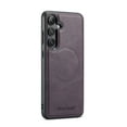 thumbnail image 1 of Compatible with Samsung Galaxy S24 Magnetic Case, Classic Premium PU Leather TPU Hybrid MagSafe Ultra Slim Protective Skin Friendly Shockproof Case Cover for Samsung Galaxy S24, Purple, 1 of 7