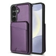 thumbnail image 1 of Compatible With Samsung Galaxy S24 Magnetic Detachable Wallet Case,PU Leather Back Flip Kickstand,[Compatible With Magsafe],With Card Slots,Shockproof Rugged Phone Case Cover,Purple, 1 of 10