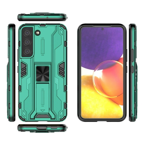Compatible With Samsung Galaxy S24 Phone Case Military Grade Protection Kickstand Shockproof Anti-Scratch Anti-Fingerprint Lightweight Rugged Phone Cover for Men or Women,Green