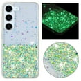 thumbnail image 1 of Compatible with Samsung Galaxy S24 Plus Bling Case Glow in The Dark Noctiluncent Fluorescent Luminous Phone Case Women Girls Girly Glitter Sparkling Slim Soft TPU Bumper Protective Cover,Green, 1 of 5