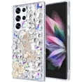 thumbnail image 1 of Compatible with Samsung Galaxy S24 Plus Bling Diamond Case Luxury Glitter Shiny Sparkly 3D Butterfly Flower Crystal Rhinestones Phone Case for Women Girly Slim Shockproof Phone Cover, Silver, 1 of 12