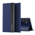thumbnail image 1 of Compatible with Samsung Galaxy S24 Plus, Built-in invisible Stand, Full Protection Shockproof Thin Magnetic Luxury PC Plating + PU Leather Slim Fit Smart Case for Samsung Galaxy S24 Plus,Darkblue, 1 of 8