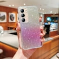 thumbnail image 1 of Compatible with Samsung Galaxy S24 Plus Case, Gradient Glitter Paper Soft TPU Anti-Scratch Shockproof Protective Phone Bumper, Women Girls Cute Slim Clear Phone Case for Galaxy S24 Plus, Pink, 1 of 9