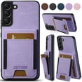 thumbnail image 1 of Compatible with Samsung Galaxy S24 Plus Flip Wallet Phone Case with Card Holder Elastic,Magnetic Back Flip Kickstand Cover Premium PU Leather Business Classic Style Shockproof Case,Purple, 1 of 8