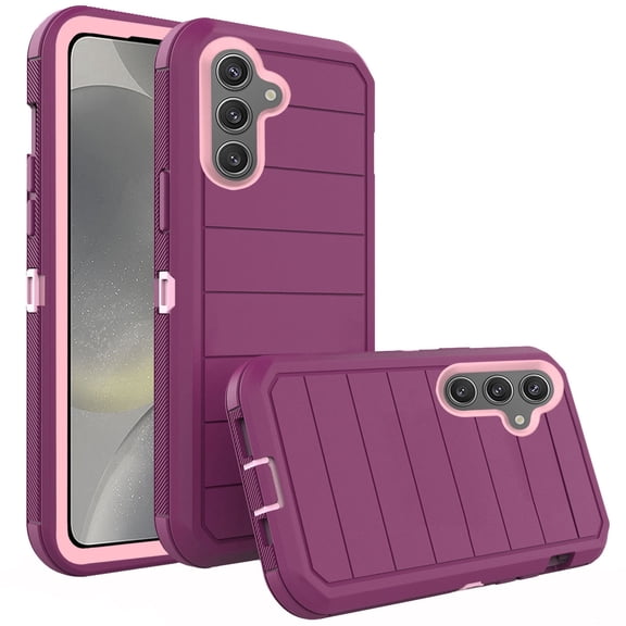 Compatible with Samsung Galaxy S24 Plus/S25 Plus S24+ S25+ 5G Phone Case Hybrid Rugged Shockproof Hard Protective Drop Proof Full Body Heavy Duty Mobile Cell Cover for S24Plus 25Plus Women Men Purple