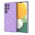 thumbnail image 1 of Compatible with Samsung Galaxy S24 Ultra Case, Clear Glitter Sparkle Soft TPU Shockproof Protective Cute Slim Thin Bling Sparkly Phone Cases Cover for Women Girls,Purple, 1 of 7