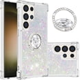 thumbnail image 1 of Compatible with Samsung Galaxy S24 Ultra Case Girls Women Galaxy S24 Ultra Case Glitter Liquid Cute Clear with Kickstand Diamond Ring Shockproof Case for Samsung S24 Ultra Colorful YBR, 1 of 14